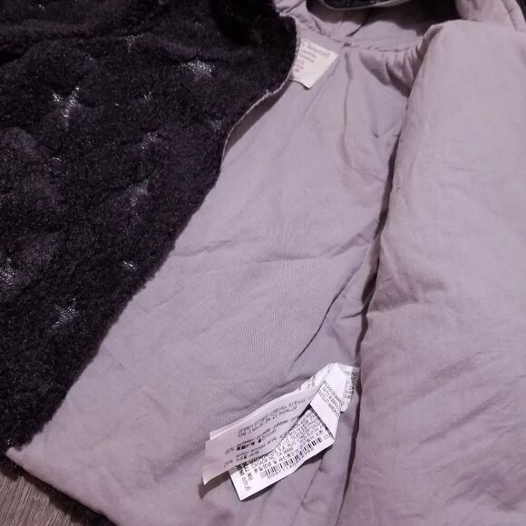 Zara | black & silver cozy Jacket 2/3Y - Picture 7 of 7